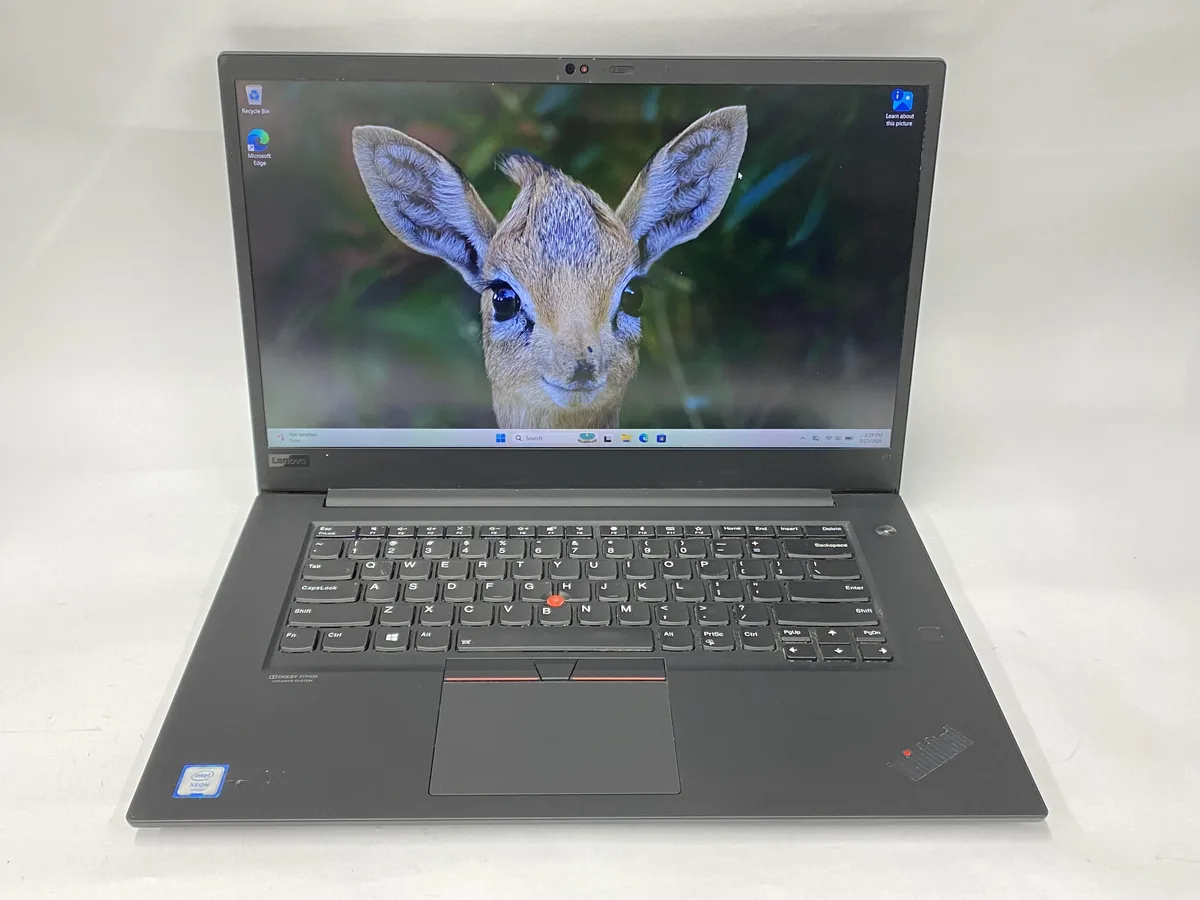 Silver Lenovo P1 Gen 2 laptop closed on desk