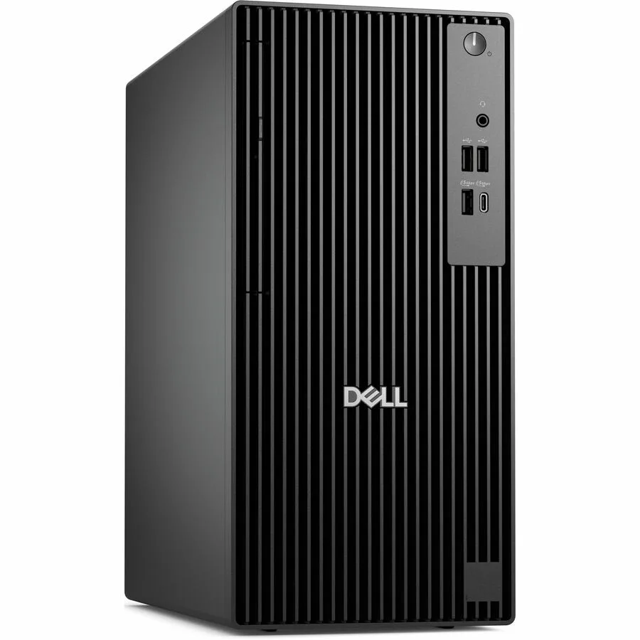 Tower desktop PC in black finish with DVD writer slot