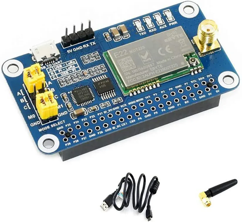 WaveShare WaveShare SX1262 LoRa HAT 915MHz 81ch 40-pin — produkto nuotrauka