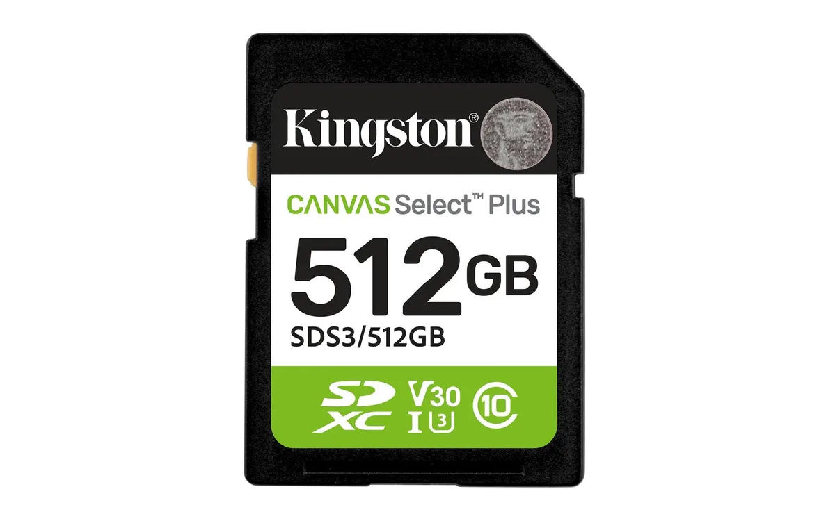 Kingston Technology Corp. Kingston Technology Corp. SDS3/512GB Canvas Select Plus SDXC Memory Card 512GB 150MB/s — 商品写真