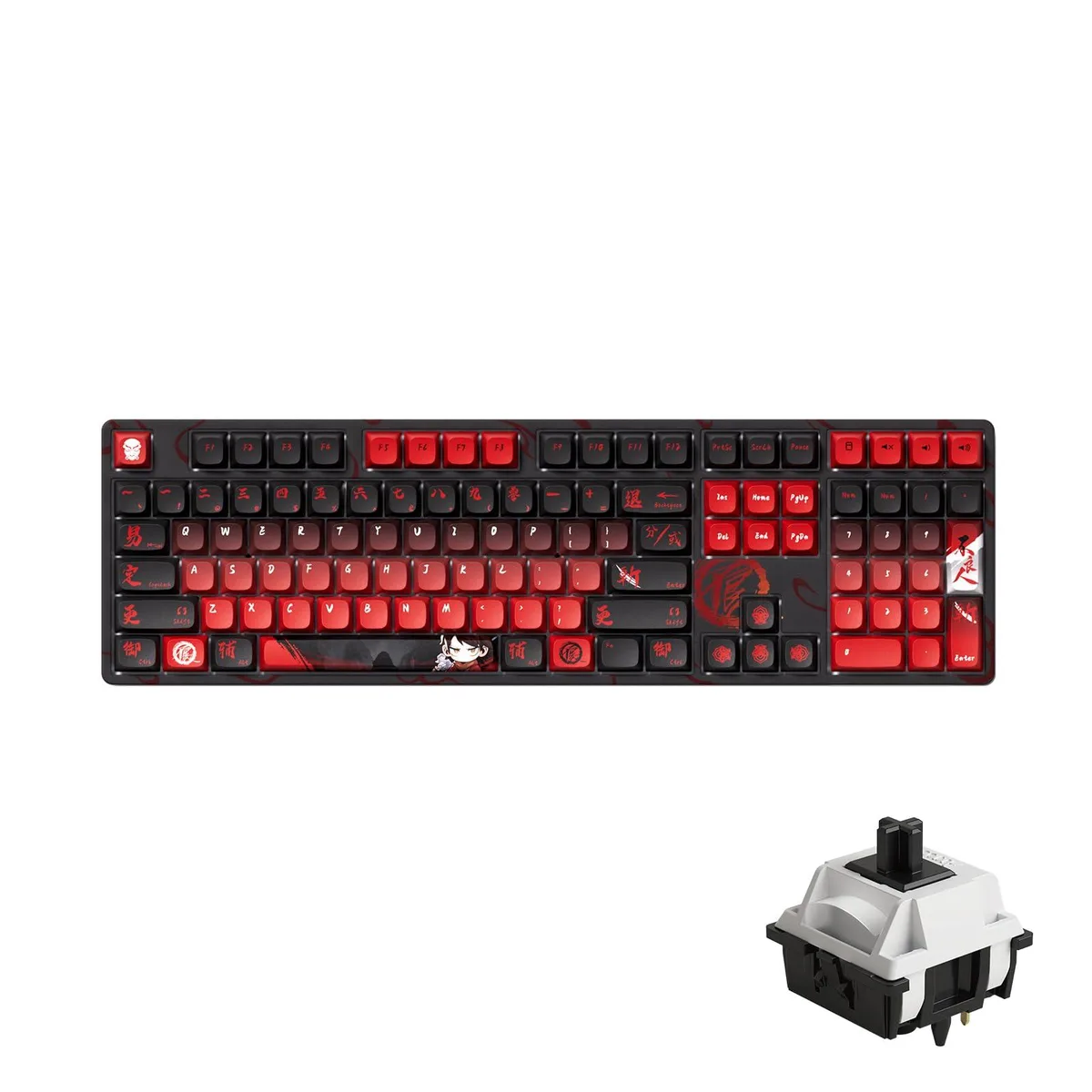 AKKO The Degenerate 5108B Plus mechanical keyboard, compact layout, themed keycaps, RGB backlight