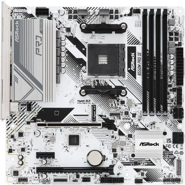 ASRock ASRock B550M Pro SE AM4 DDR4 Micro ATX AMD motherboard — product photo