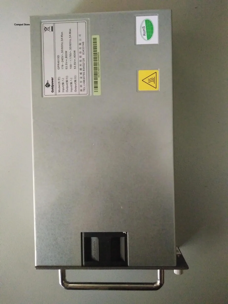 New KHACHIMO GPR4815D ATX power supply module, silver metal enclosure with fan grille