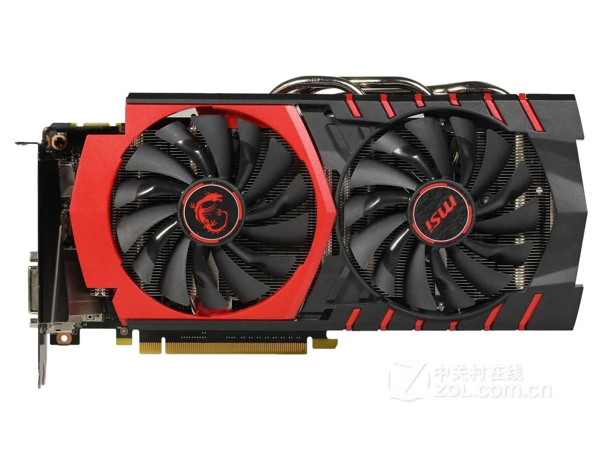 MSI GeForce GTX 960 GAMING 2G graphics card with twin-fan cooler and black-red finish