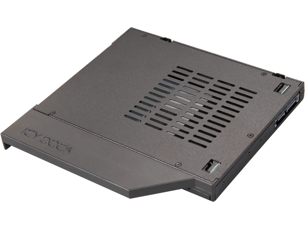 ICY DOCK ICY DOCK MB411SPO-1B 2.5" SATA HDD/SSD mobile rack for 12.7mm slim ODD bay hdd accessory — 商品写真