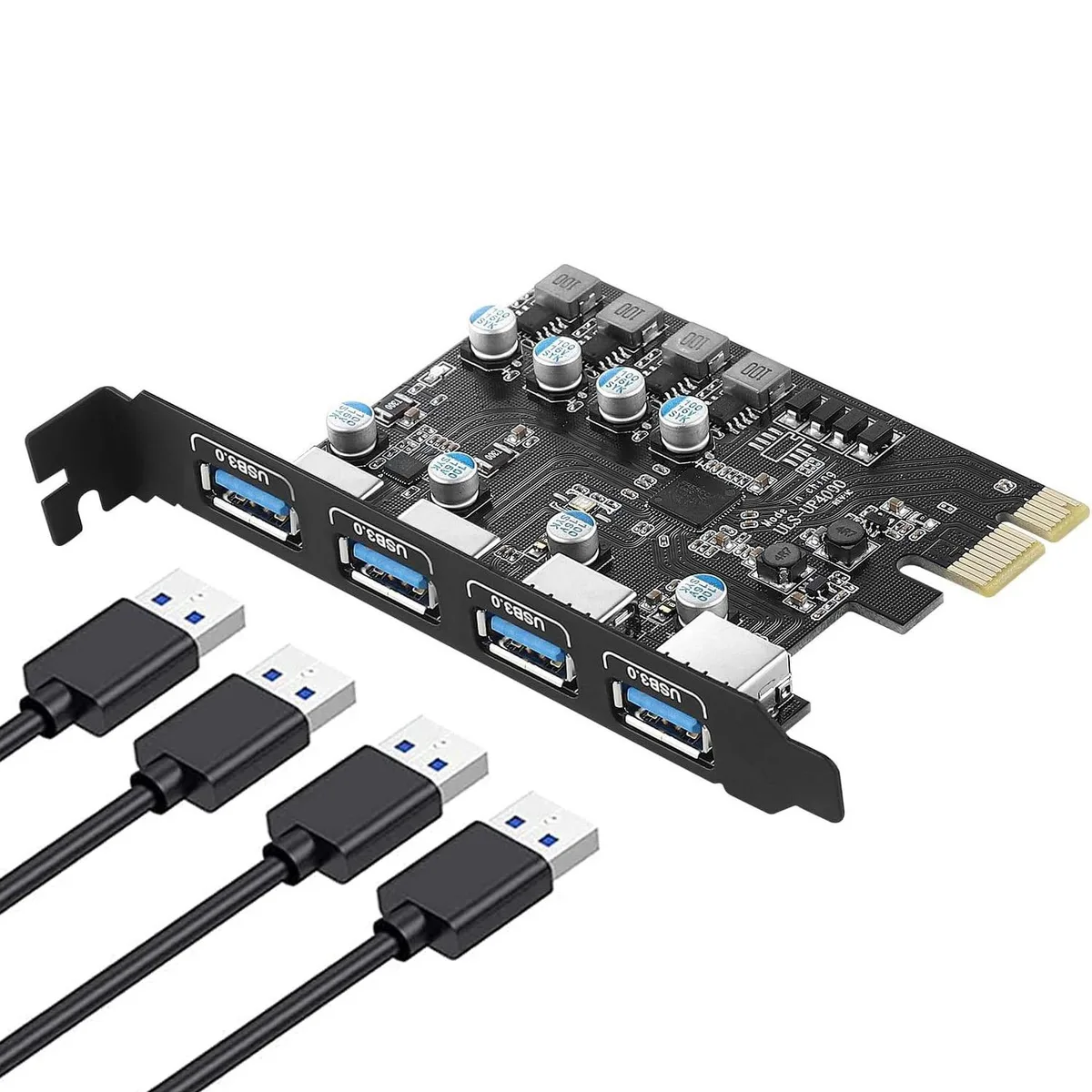 ESTONE ESTONE PCIE24ABK USB 3.2 Gen 1 4-Port USB-A PCIe Expansion Card — preces foto