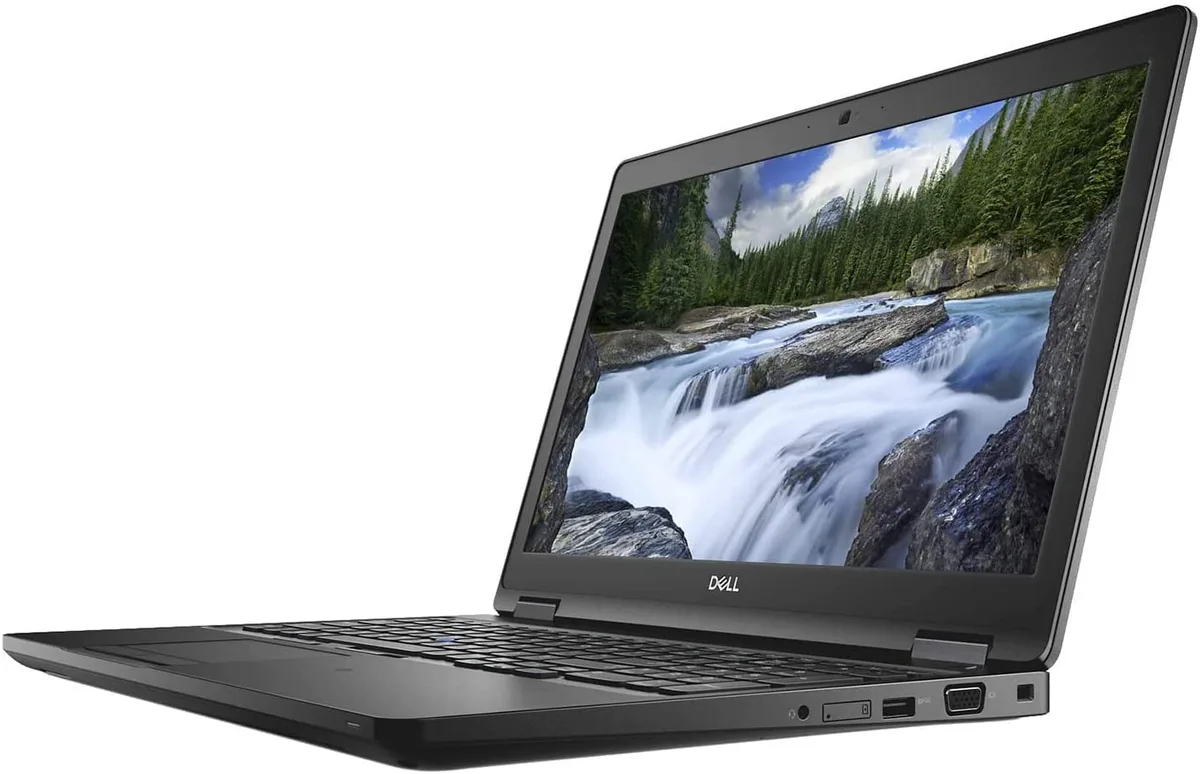 Silver Dell Latitude 5590 laptop, 15.6 inch non-touch FHD screen, Grade B condition