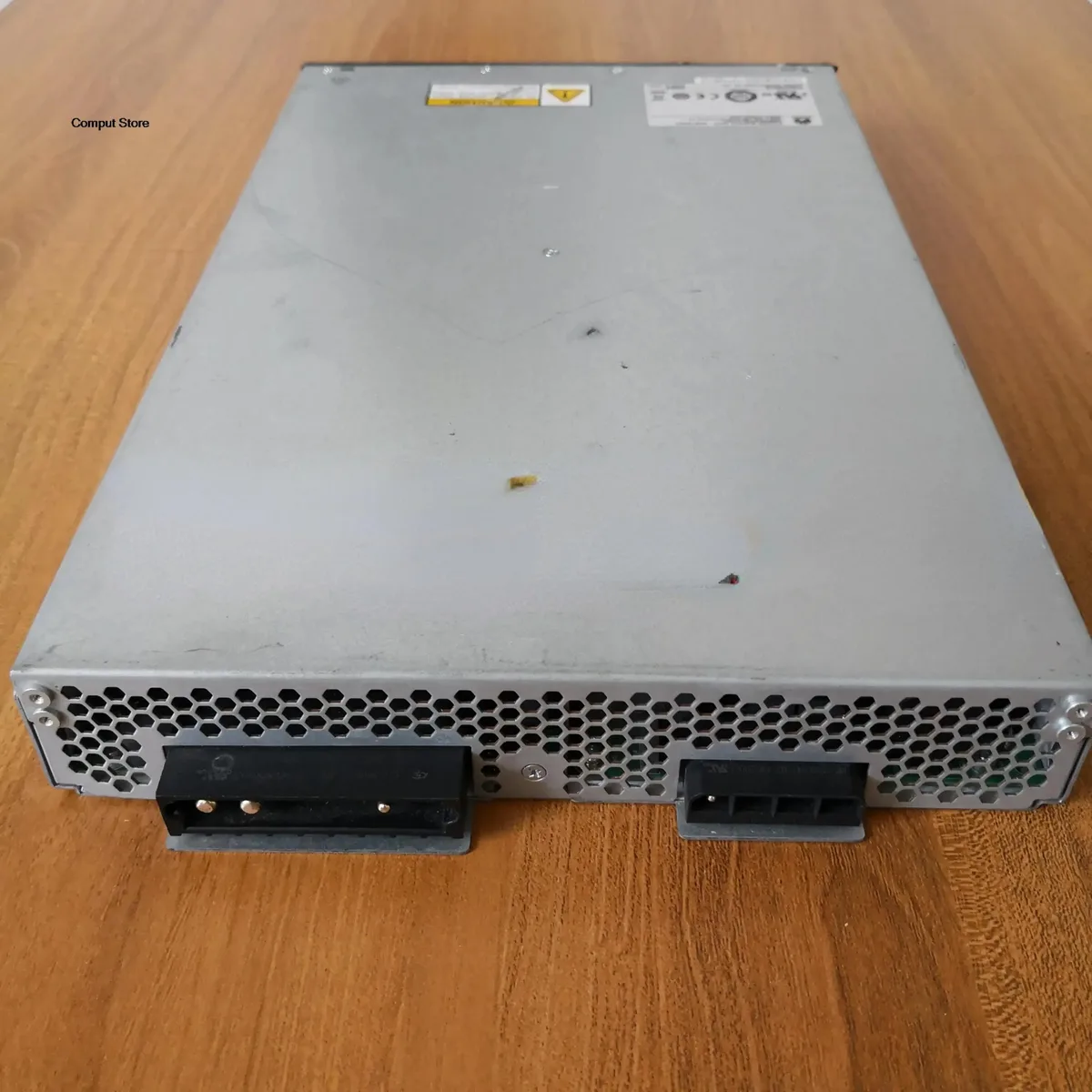 Rectangular 6000W rectifier module, silver metal casing, front handle and connector array