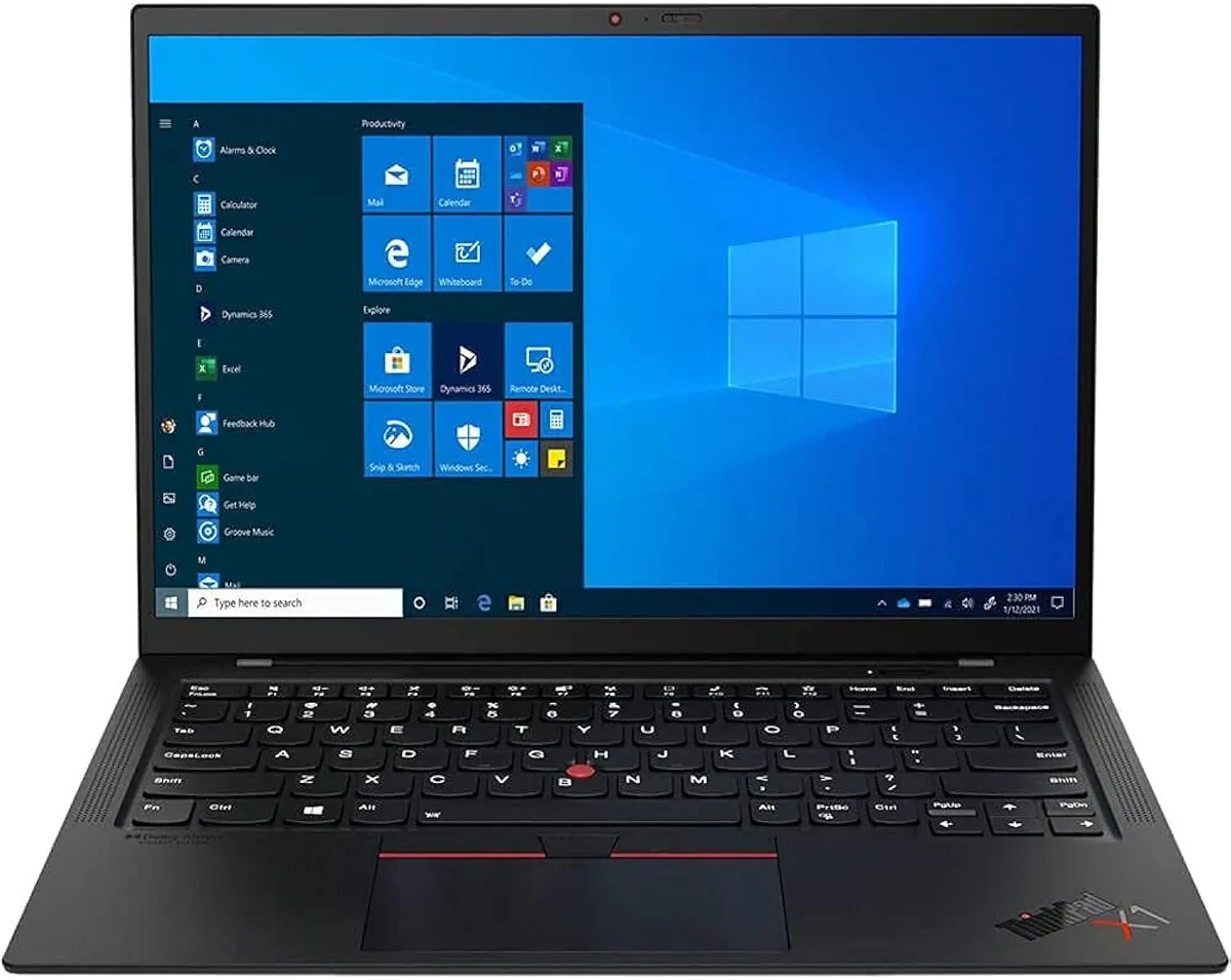 Black 14-inch ultrabook with matte finish and webcam shutter