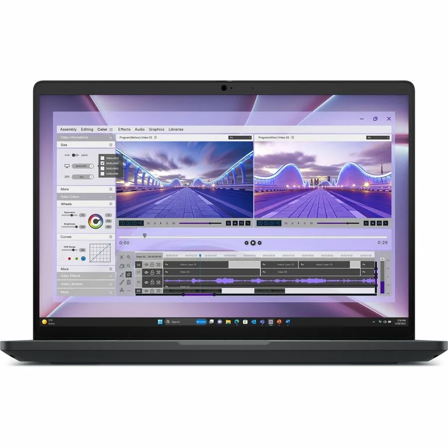Black 16 inch laptop closed lid matte finish