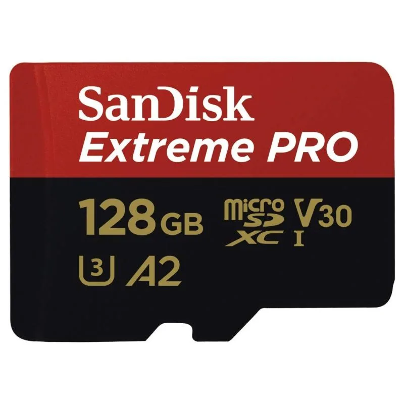 SanDisk SanDisk Extreme Pro 128GB microSDXC V30 A2 UHS-I U3 with Adapter — 商品写真