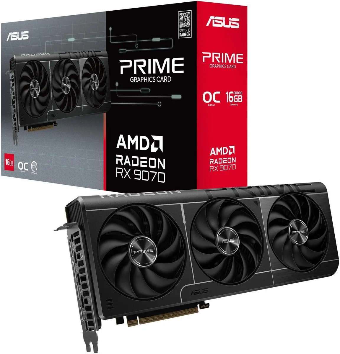 ASUS ASUS PRIME Radeon RX 9070 16GB graphics card PRIME-RX9070-O16G — toote foto