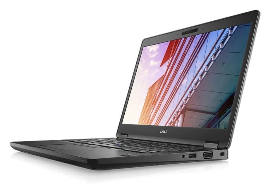 Black Dell Latitude 5590 laptop, 15.6 inch non-touch screen, standard clamshell form factor