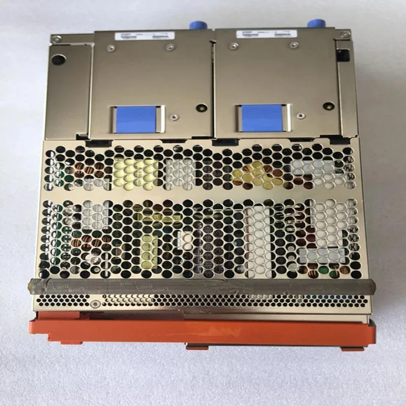 ATX power supply unit, rectangular metal enclosure, matte black finish, cooling fan grille visible