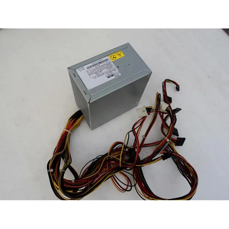 Silver metal server PSU unit with fan grille and power socket