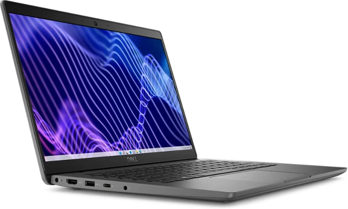 DELL Latitude 3440 laptop in Soft Charcoal finish, 14 inch screen visible