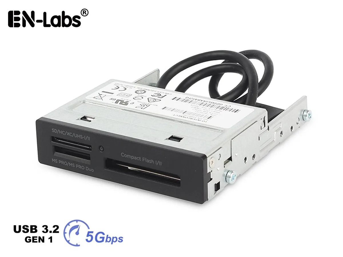 EN-Labs EN-Labs EXTERU3CR3 3.5" Internal Card Reader USB 3.2 Gen 1 1.64ft Cable — Produktfoto