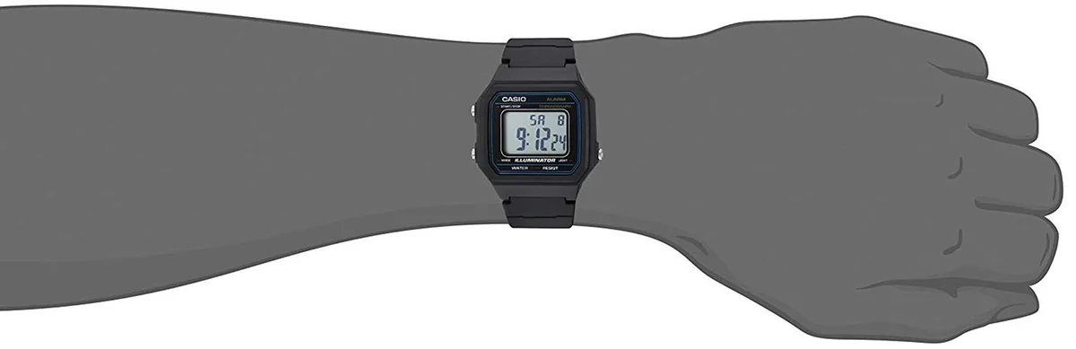 CASIO CASIO W217H1-AV digital watch 41 mm black resin — product photo