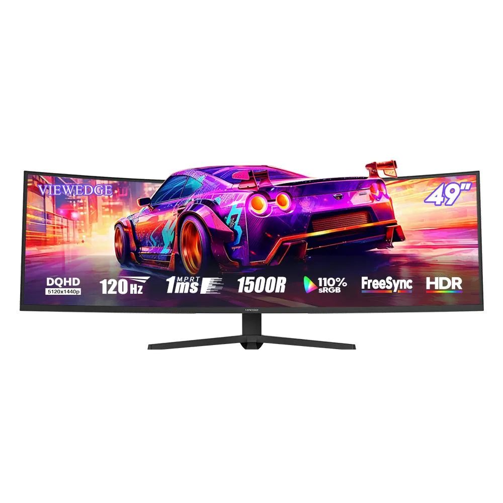 VIEWEDGE VIEWEDGE 49" Curved Ultrawide Gaming Monitor 120Hz 1ms DQHD 5120x1440 32:9 1500R — product photo