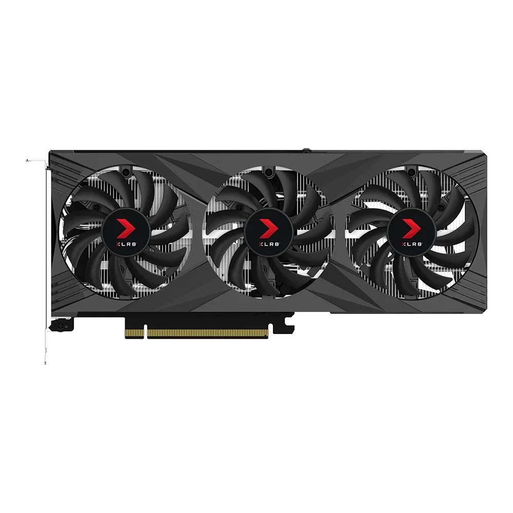 PNY GeForce RTX 4060 8GB triple-fan graphics card with RGB lighting