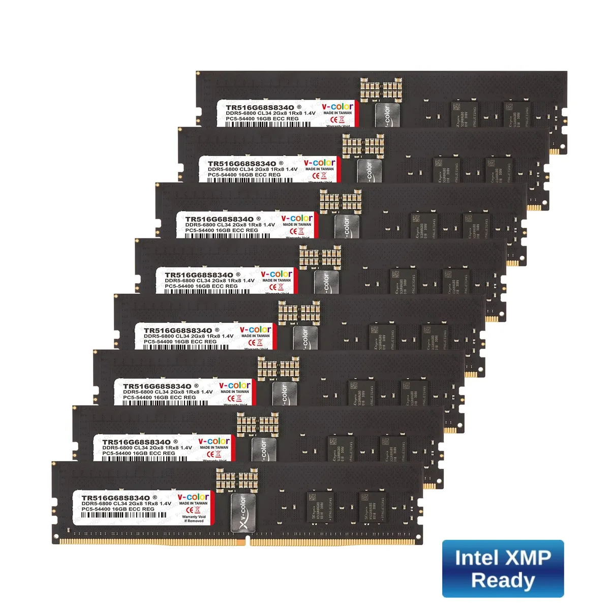 V-color V-color TR516G68S834O 128GB DDR5 6800 CL34 ECC R-DIMM 8x16GB memory upgrade — fotografija proizvoda