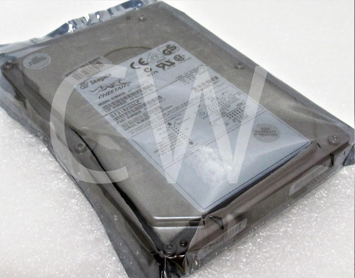 Silver 3.5 inch SCSI hard drive with 80 pin connector