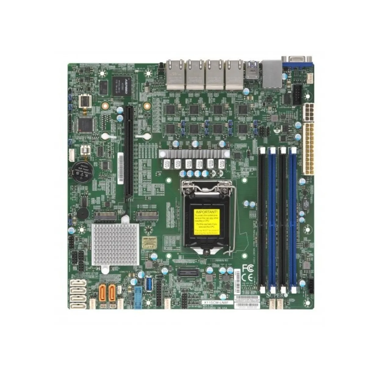 Supermicro Supermicro X11SCM-LN8F Intel C246 DDR4 LGA-1151 microATX motherboard — photo du produit