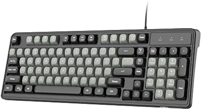 TAURKENAM TAURKENAM 98-key wired membrane gaming keyboard black grey — zdjęcie produktu