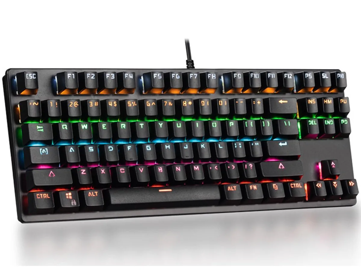 TROPRO TROPRO 87-Key Mechanical Gaming Keyboard Blue Switches RGB Wired USB Black — product photo