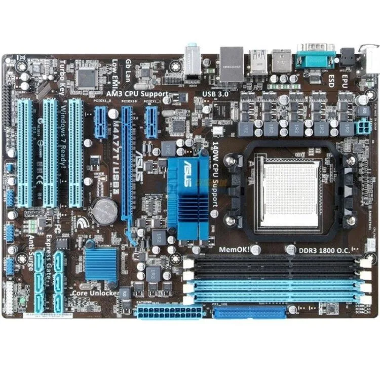 ASUS ASUS M4A77T/USB3 AMD 770 DDR3 16GB ATX Motherboard — produktfoto