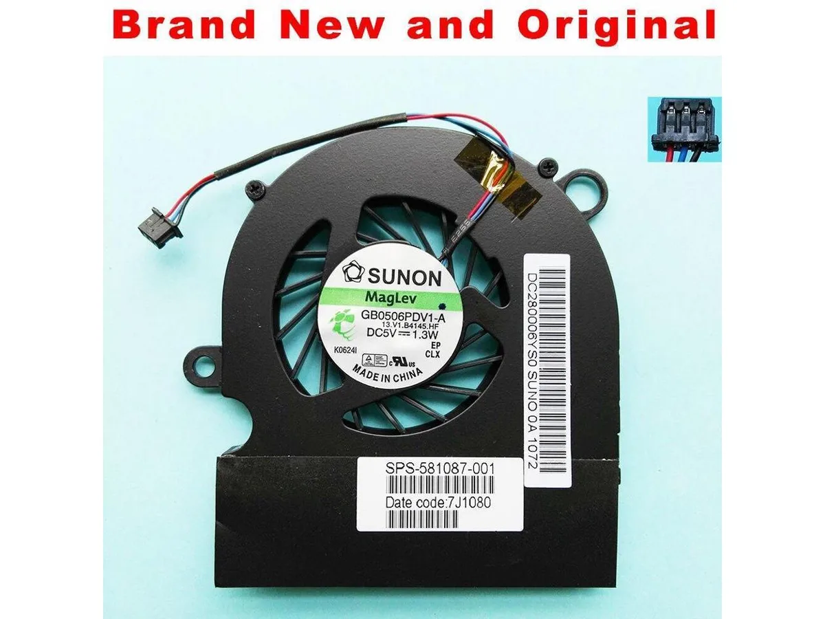 Fans Fans CPU cooler for HP 5310 5310m laptop 581087-001 GB0506PDV1-A 13.V1.B4145.HF — foto del producto