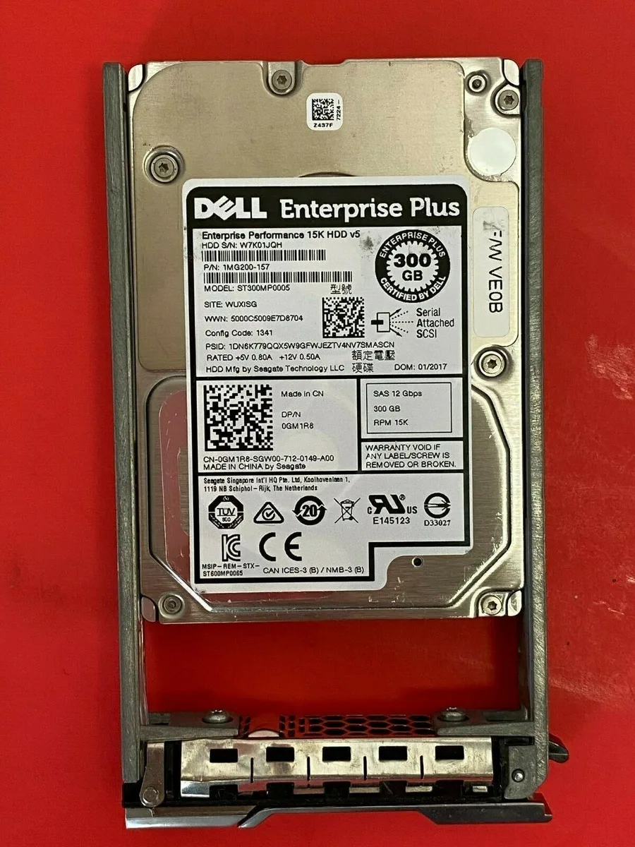 Silver 2.5 inch SAS hard drive with mounting tray