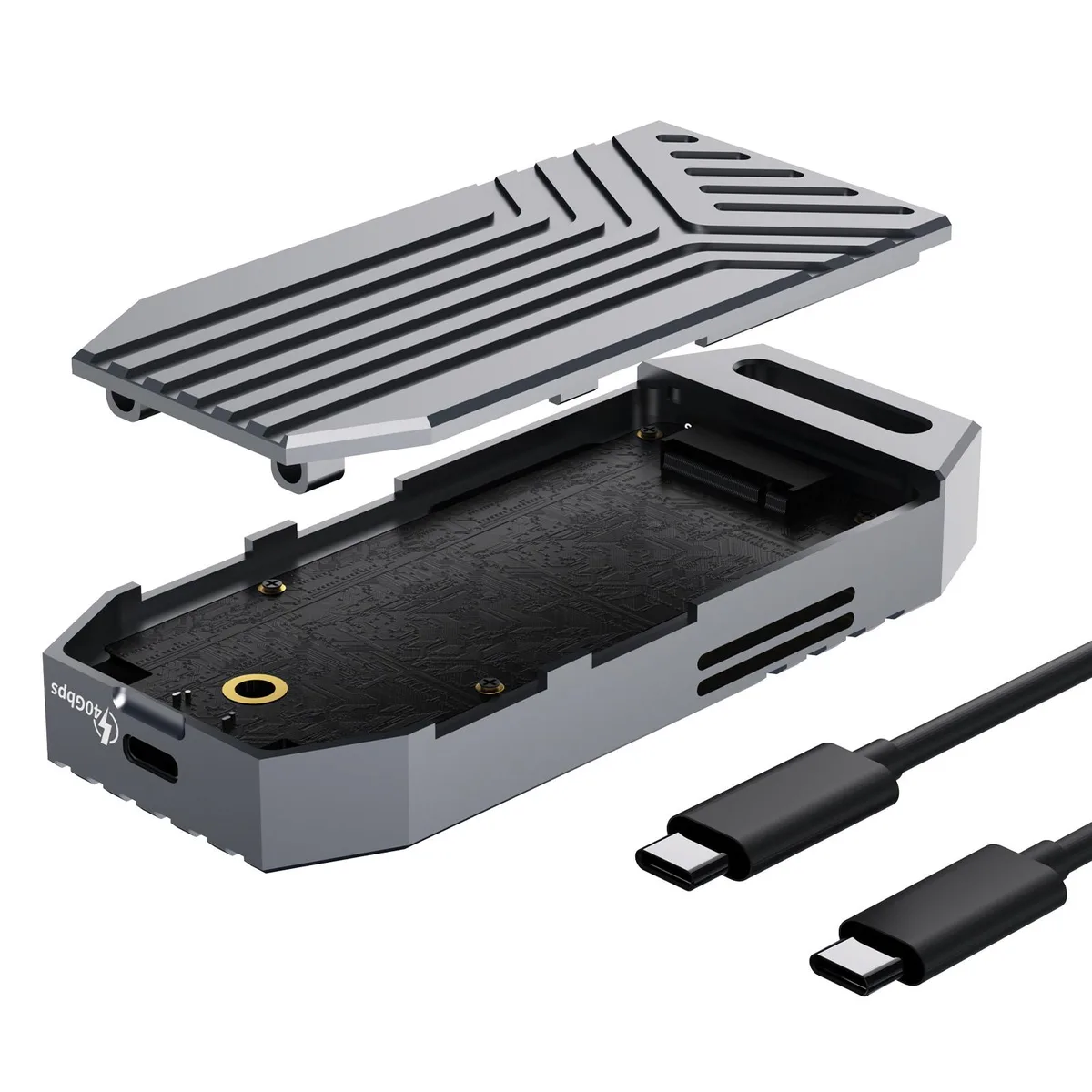 Wavlink Wavlink RapidFire U41F 40Gbps USB4 NVMe drive enclosure with fan, gray — produkto nuotrauka