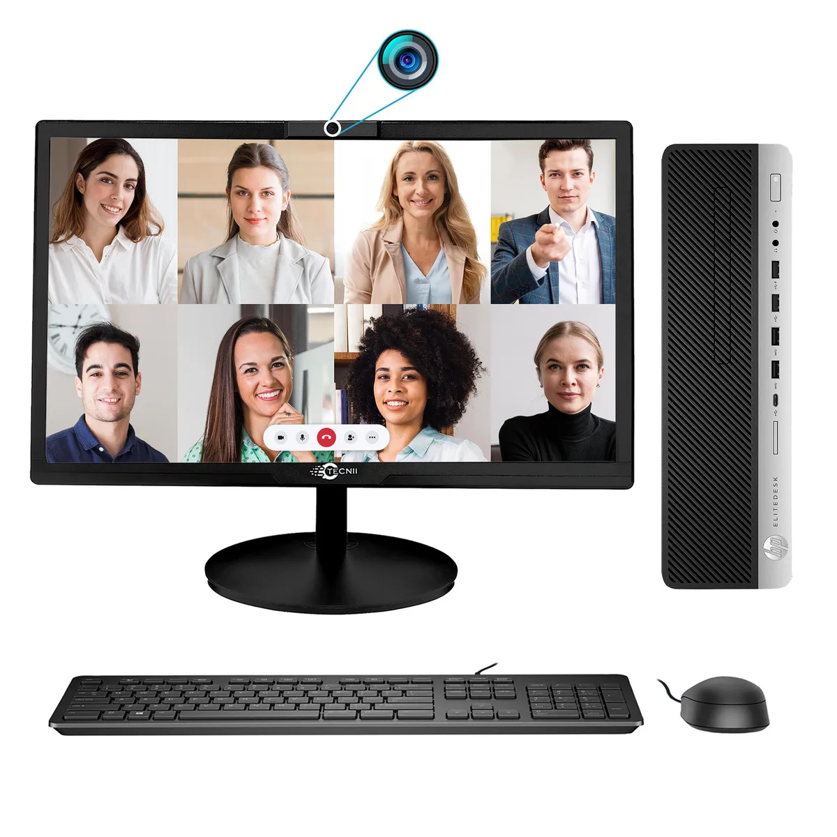 HP HP EliteDesk 800 G3 SFF i7-6700 16GB 1TB SSD 20" Monitor Win10 Pro — product photo