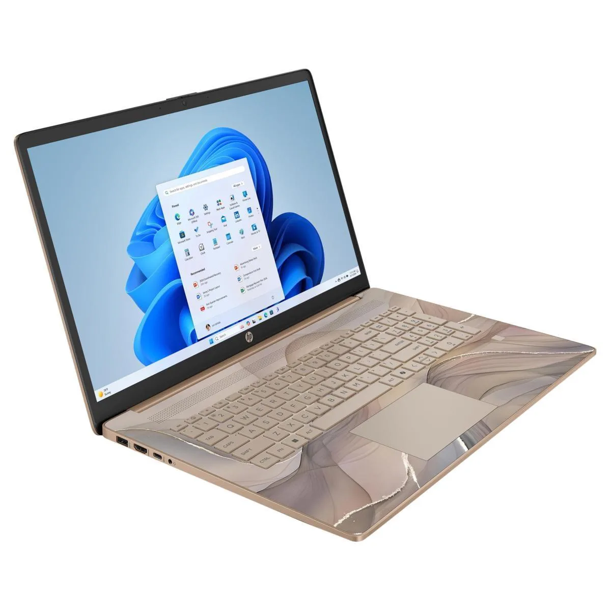 Gold 15.6 inch touchscreen laptop with micro-edge display
