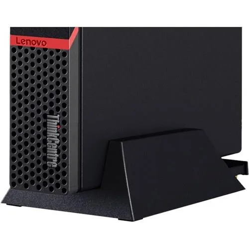 Small black tower desktop with DVD drive, keyboard and mouse