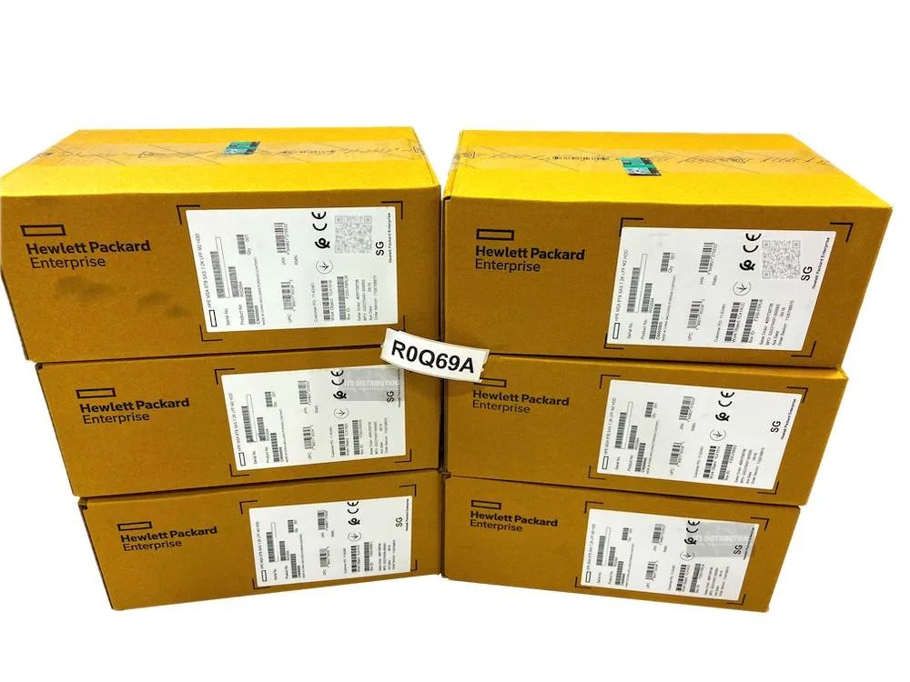 Six 3.5-inch SAS hard drives in a bundle