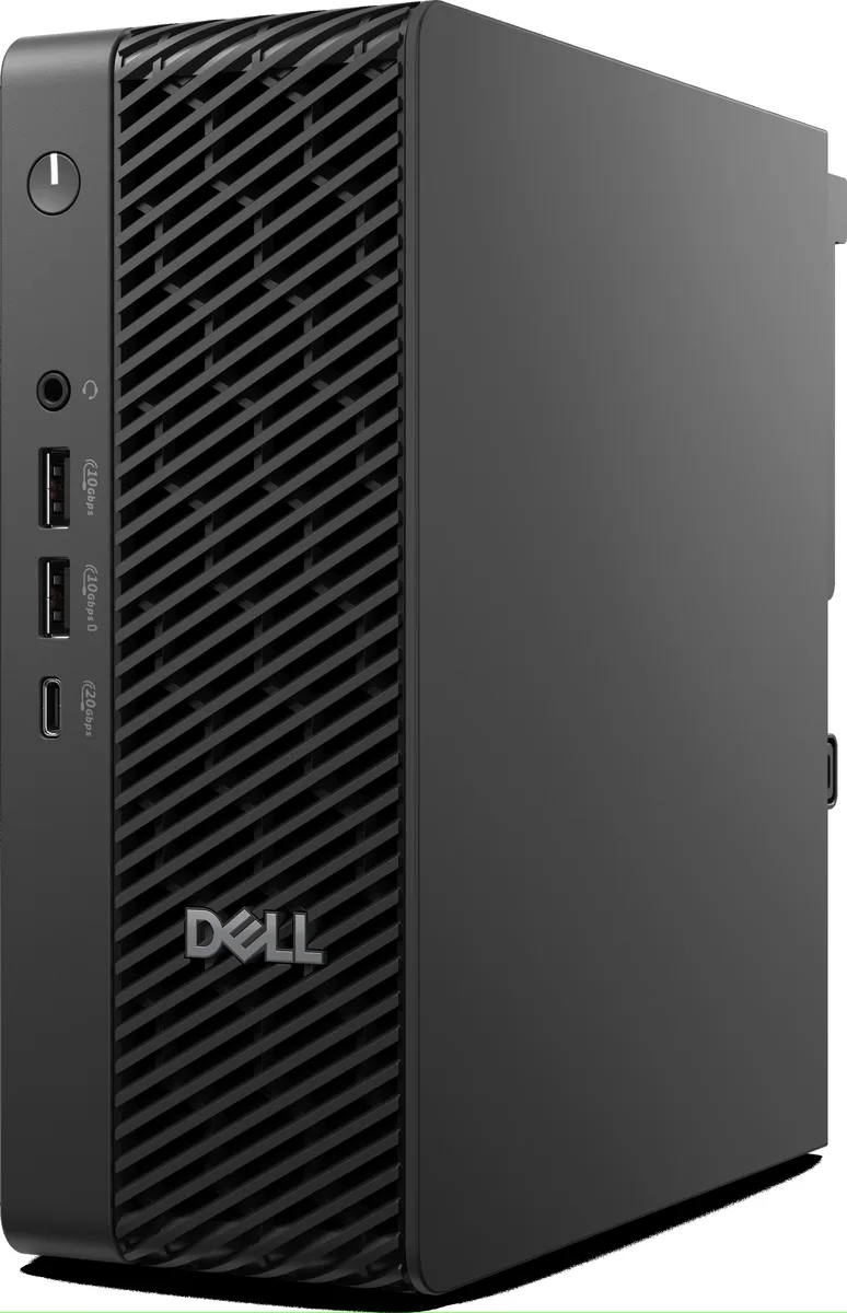Black Micro Tower desktop PC with NVIDIA A1000 graphics card visible