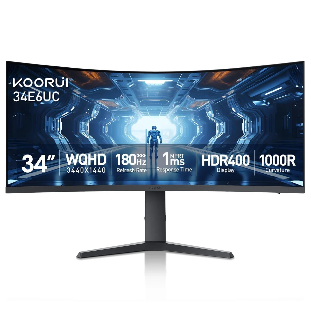 LiteVis LiteVis 34E6UC 34" 3440×1440 180Hz 1500R gaming monitor — photo du produit