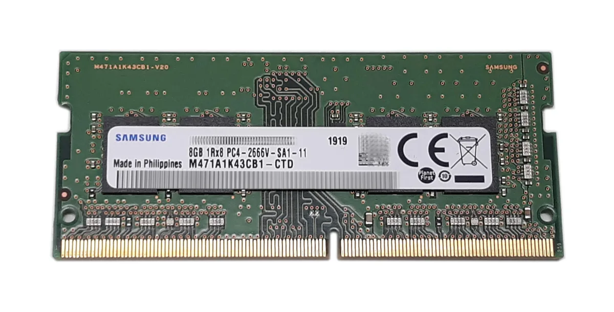 HP HP Samsung 8GB DDR4-2666 CL19 260-pin SODIMM M471A1K43CB1-CTD L04439-501 — снимка на продукта