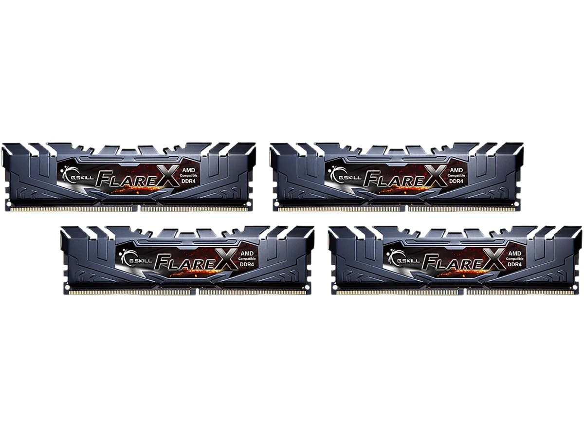 G.SKILL G.SKILL F4-3200C16Q-32GFX 32GB (4×8GB) DDR4 3200 CL16 desktop RAM — photo du produit