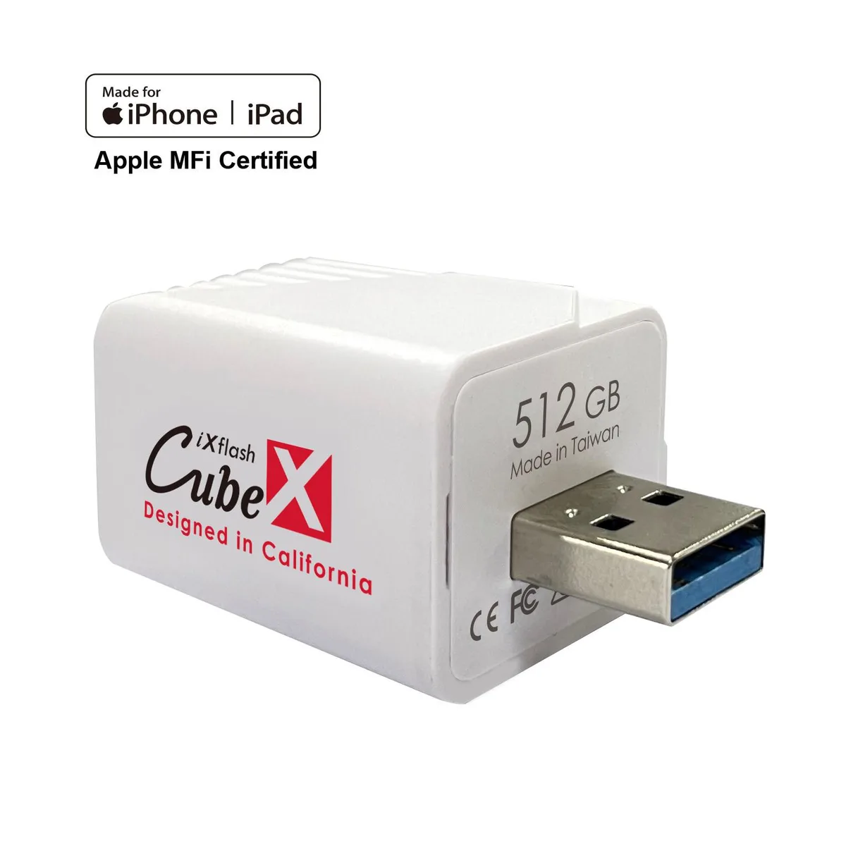 PIODATA PIODATA iXflash Cube 512GB Photo Storage Device USB Type A USB flash drive — 商品照片