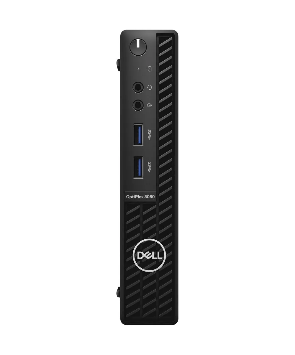 Small black rectangular micro desktop PC with matte finish