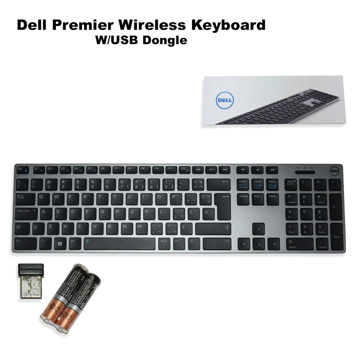 DELL DELL WK717-GY-CAN-MU Wireless Bluetooth 4.0 Keyboard Canadian Layout laptop replacement part — product photo