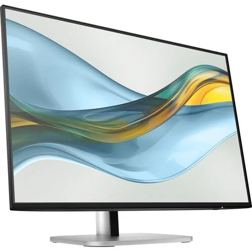 Black 24 inch 16:10 IPS monitor on adjustable stand with thin bezels
