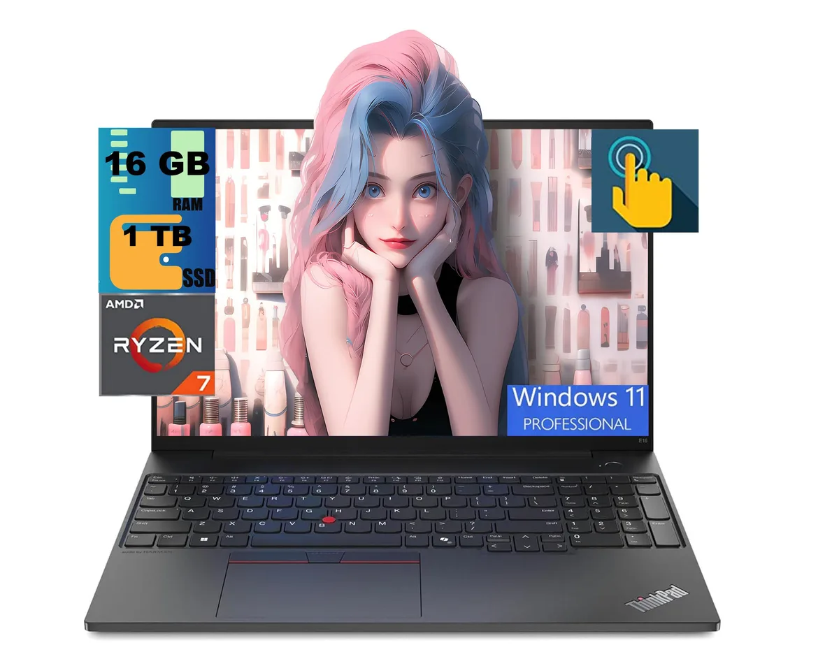 Lenovo Lenovo ThinkPad E16 laptop Ryzen 7 7735U 16GB 1TB touchscreen Windows 11 Pro — photo du produit