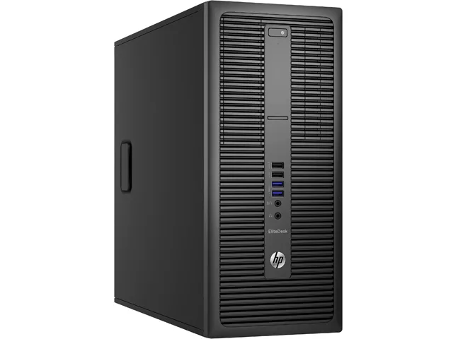 Black and silver HP EliteDesk 800 G2 tower desktop