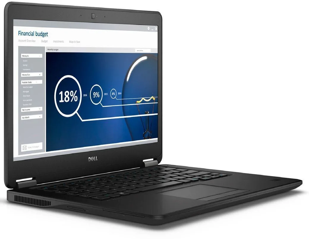 Black 14-inch Dell Latitude E7470 ultrabook with non-touch FHD screen