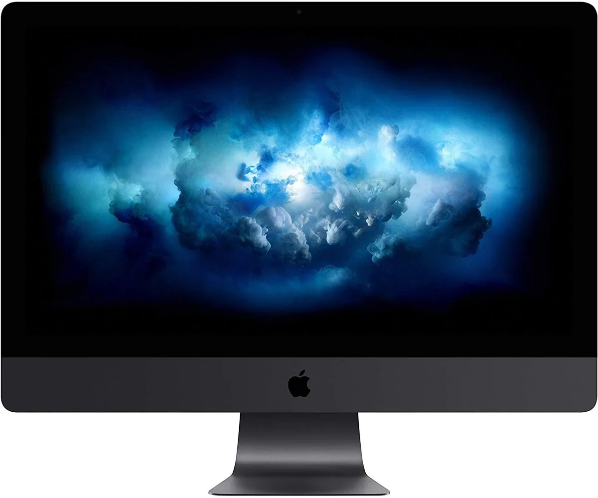 Space Gray all-in-one desktop with 27 inch 5K display