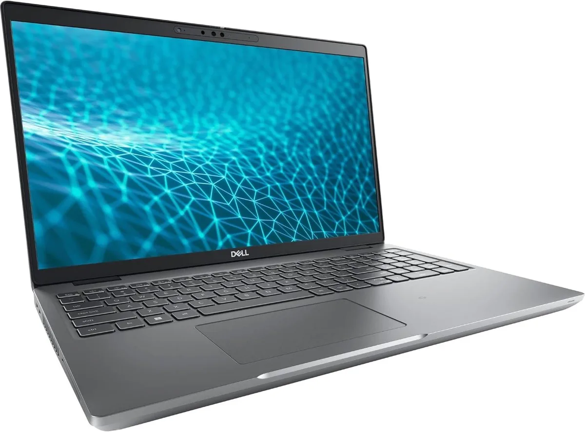 Gray Dell Latitude 5531 laptop closed, matte finish, 15.6 inch screen